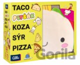 Taco, plyšák, koza, sýr, pizza