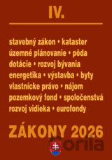 Zákony IV/ 2026 – Stavebný zákon a územné plánovanie