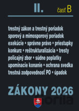 Zákony 2026 II/B - Trestné právo, súdne spory a exekúcie