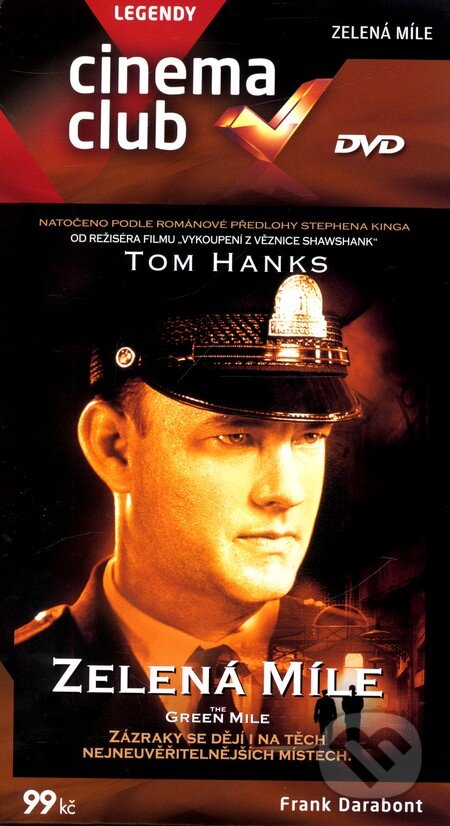 Film: Zelená míle (Frank Darabont) (DVD). Bonton Film, 1999 Film: Zelená míle (Frank Darabont) (DVD). Bonton Film, 1999