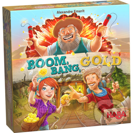 Spoločenská hra: Rodinná spoločenská: hra Boom, Bang, Gold (Haba). Haba, 2021 Spoločenská hra: Rodinná spoločenská: hra Boom, Bang, Gold (Haba). Haba, 2021