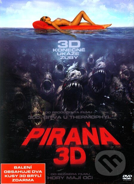Film: Piraňa 2D + 3D verzia (Alexandre Aja) (DVD). Bonton Film, 2010 Film: Piraňa 2D + 3D verzia (Alexandre Aja) (DVD). Bonton Film, 2010