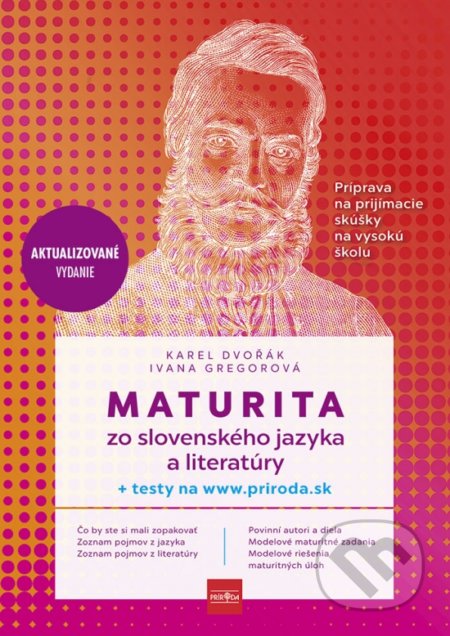 Kniha: Maturita zo slovenského jazyka a literatúry (Ivana Gregorová a Karel Dvořák). Príroda, 2021 Kniha: Maturita zo slovenského jazyka a literatúry (Ivana Gregorová a Karel Dvořák). Príroda, 2021