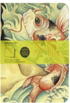 Moleskine - sada 2 veľkých čistých zápisníkov (Carp Fish), Moleskine