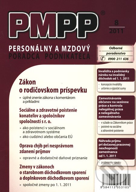 PMPP 8/2011 (Poradca podnikateľa). Poradca podnikateľa, 2011 PMPP 8/2011 (Poradca podnikateľa). Poradca podnikateľa, 2011