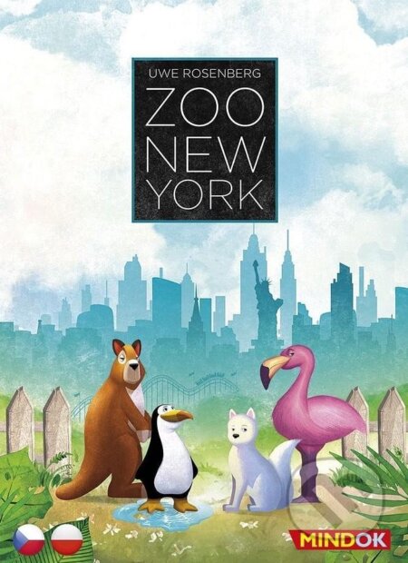 Spoločenská hra: ZOO New York (Uwe Rosenberg). Mindok, 2021 Spoločenská hra: ZOO New York (Uwe Rosenberg). Mindok, 2021