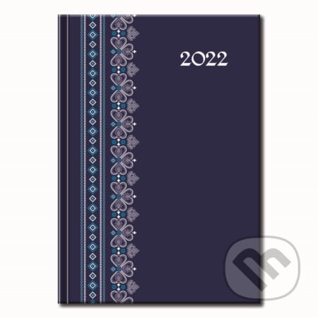 Denný diár Print Folk 2022 modrý, Spektrum grafik, 2021
