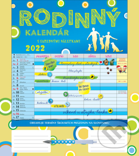 Nástenný Rodinný kalendár 2022 (Spektrum grafik). Spektrum grafik, 2021 Nástenný Rodinný kalendár 2022 (Spektrum grafik). Spektrum grafik, 2021