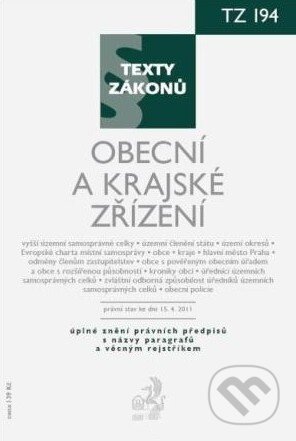 Kniha: Obecní a krajské zřízení (C. H. Beck). C. H. Beck, 2011 Kniha: Obecní a krajské zřízení (C. H. Beck). C. H. Beck, 2011