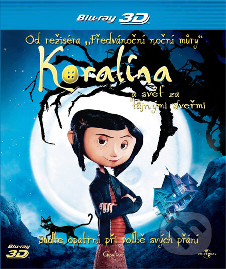 Film: Koralína a svět za tajnými dveřmi (3D verzia) (Henry Selick) (Blu-ray). Bonton Film, 2009 Film: Koralína a svět za tajnými dveřmi (3D verzia) (Henry Selick) (Blu-ray). Bonton Film, 2009