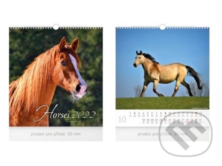 Horses 2022 - nástěnný kalendář malý, MFP, 2021