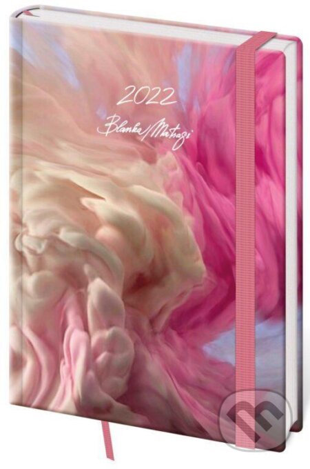 Diář 2022 Vario - Matragi Pink s gumičkou, týdenní, A5 - Blanka Matragi, Helma365, 2021