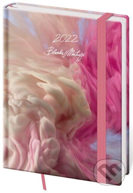 Diář 2022 Vario - Matragi Pink s gumičkou, týdenní, B6 - Blanka Matragi, Helma365, 2021