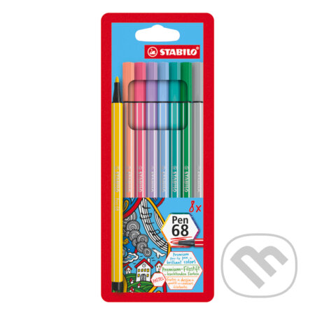 Fixka STABILO Pen 68 sada 8 ks v púzdre"PASTEL" (STABILO). STABILO, 2021 Fixka STABILO Pen 68 sada 8 ks v púzdre"PASTEL" (STABILO). STABILO, 2021