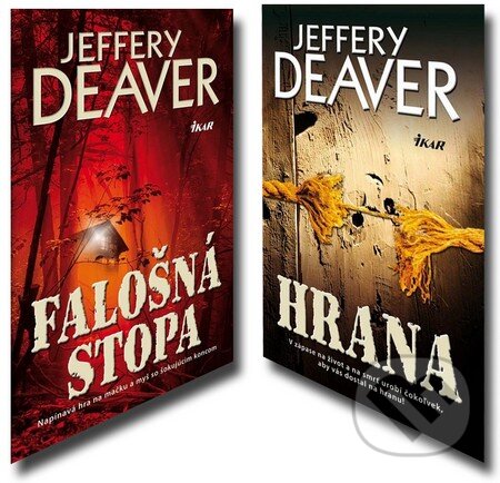 Kniha: Falošná stopa + Hrana (kolekcia) (Jeffery Deaver). Ikar Kniha: Falošná stopa + Hrana (kolekcia) (Jeffery Deaver). Ikar
