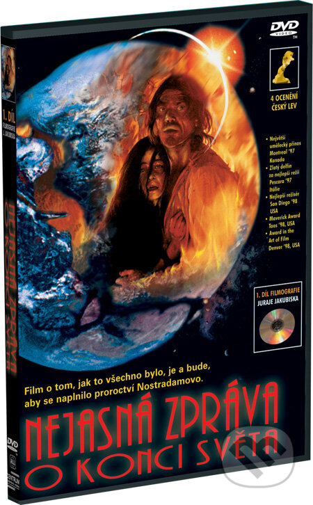 Film: Nejasná zpráva o konci světa (Juraj Jakubisko) (DVD). Bonton Film, 1997 Film: Nejasná zpráva o konci světa (Juraj Jakubisko) (DVD). Bonton Film, 1997