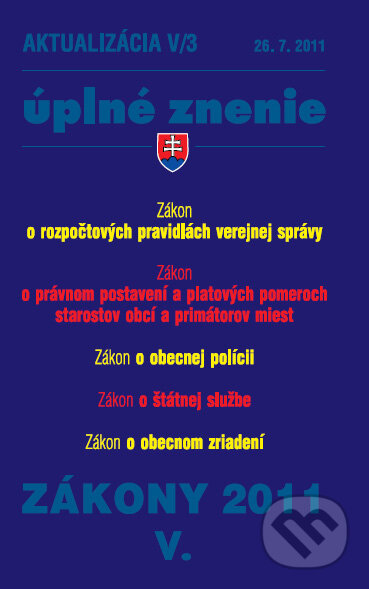 Kniha: Aktualizácia V/3 (Poradca s.r.o.). Poradca s.r.o., 2011 Kniha: Aktualizácia V/3 (Poradca s.r.o.). Poradca s.r.o., 2011