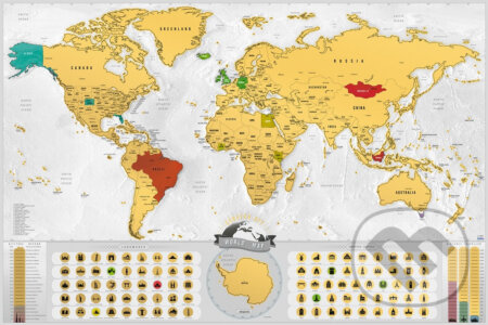 Stieracia mapa sveta Deluxe XL – blanc (zlatá) (Giftio). Giftio, 2021 Stieracia mapa sveta Deluxe XL – blanc (zlatá) (Giftio). Giftio, 2021