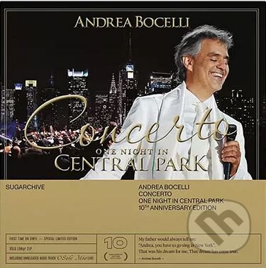 Andrea Bocelli: Concerto: One Night In Central Park  (Gold) LP - Andrea Bocelli, Hudobné albumy, 2021