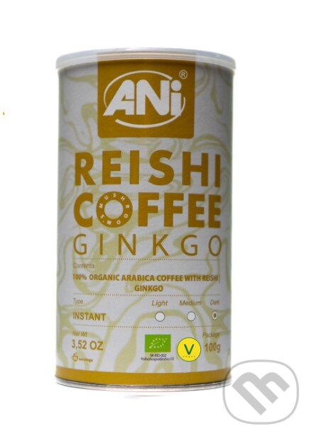 Kávy a čaje: Ginkgo Reishi BIO instantná káva 100g (Ani). Ani Kávy a čaje: Ginkgo Reishi BIO instantná káva 100g (Ani). Ani