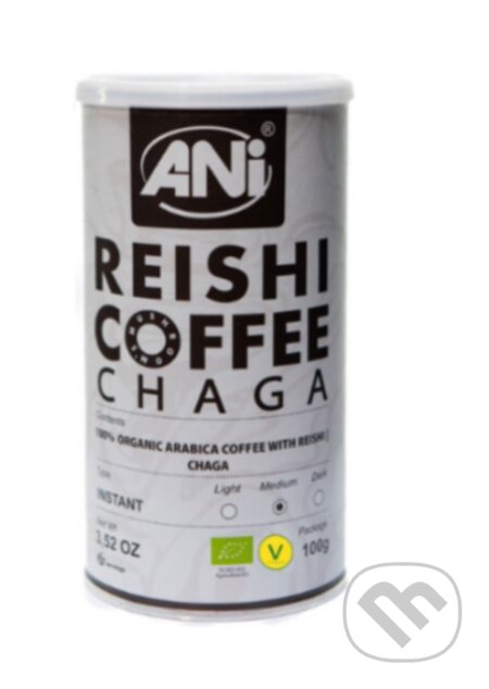 Kávy a čaje: Chaga Reishi BIO instantná káva 100g (Ani). Ani Kávy a čaje: Chaga Reishi BIO instantná káva 100g (Ani). Ani