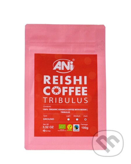 Kávy a čaje: Tribulus Reishi BIO mletá káva 100g (Ani). Ani Kávy a čaje: Tribulus Reishi BIO mletá káva 100g (Ani). Ani