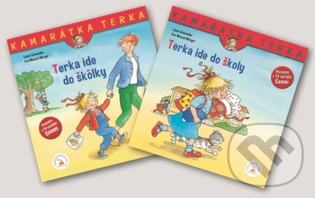 Kniha: Terka ide do školy + Terka ide do škôlky (Eva Wenzel-Burger a Liane Schneider). Verbarium, 2021 Kniha: Terka ide do školy + Terka ide do škôlky (Eva Wenzel-Burger a Liane Schneider). Verbarium, 2021
