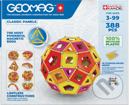 Spoločenská hra: Geomag Classic Panels Masterbox Warm 388 pcs (Geomag). Geomag, 2021 Spoločenská hra: Geomag Classic Panels Masterbox Warm 388 pcs (Geomag). Geomag, 2021