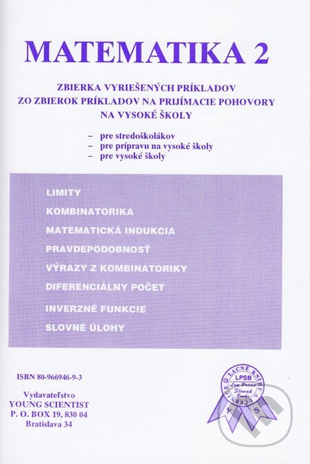 Kniha: Matematika 2 (Marián Olejár). Young Scientist, 2020 Kniha: Matematika 2 (Marián Olejár). Young Scientist, 2020