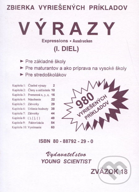 Kniha: Výrazy I. diel (Marián Olejár). Young Scientist, 2020 Kniha: Výrazy I. diel (Marián Olejár). Young Scientist, 2020
