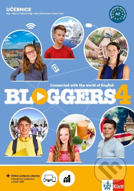 Kniha: Bloggers 4 (A2.2) - učebnice (Klett). Klett, 2021 Kniha: Bloggers 4 (A2.2) - učebnice (Klett). Klett, 2021