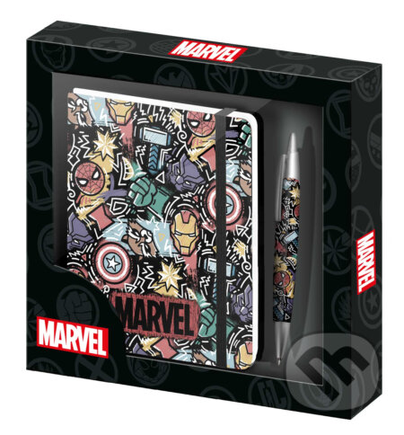 Poznámkový blok s perom Marvel: Comics set 2 kusy, , 2021