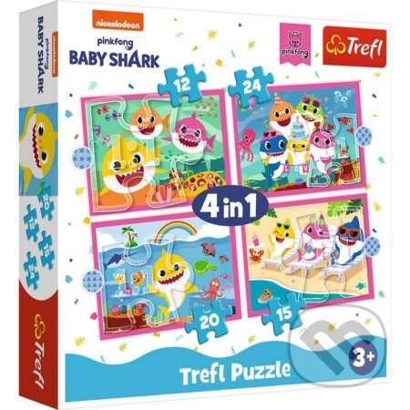 Puzzle: Puzzle: Baby Shark - Rodina 4v1 (Trefl). Trefl, 2021 Puzzle: Puzzle: Baby Shark - Rodina 4v1 (Trefl). Trefl, 2021