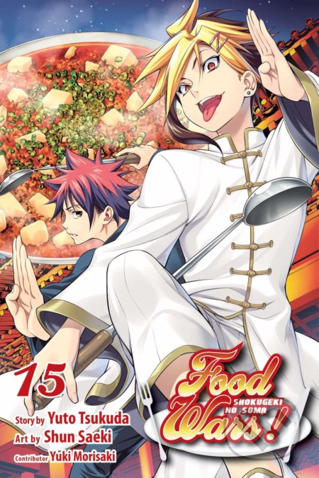 Kniha: Food Wars! 15 (Yuki Morisaki a Yuto Tsukuda). Viz Media, 2016 Kniha: Food Wars! 15 (Yuki Morisaki a Yuto Tsukuda). Viz Media, 2016