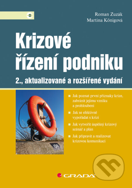 E-kniha: Krizové řízení podniku (Martina Königová a Roman Zuzák). Grada, 2009 E-kniha: Krizové řízení podniku (Martina Königová a Roman Zuzák). Grada, 2009