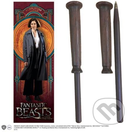 Fantastické zvieratá: Pero ako palička s knižnou záložkou - palička Porpentiny Goldstein (Noble Collection). Noble Collection, 2021 Fantastické zvieratá: Pero ako palička s knižnou záložkou - palička Porpentiny Goldstein (Noble Collection). Noble Collection, 2021