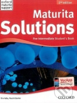 Kniha: Maturita Solutions - Pre-Intermediate - Student´s Book (Paul Davies a Tim Falla). Oxford University Press, 2012 Kniha: Maturita Solutions - Pre-Intermediate - Student´s Book (Paul Davies a Tim Falla). Oxford University Press, 2012
