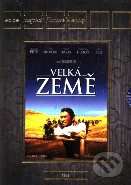 Film: Velká země - Filmové klenoty (William Wyler) (DVD). Magicbox, 1958 Film: Velká země - Filmové klenoty (William Wyler) (DVD). Magicbox, 1958
