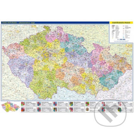 Kniha: Česká republika - administrativní mapa 1:500 tis. (Kartografie Praha). Kartografie Praha, 2018 Kniha: Česká republika - administrativní mapa 1:500 tis. (Kartografie Praha). Kartografie Praha, 2018