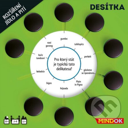 Společenská hra: Desítka: rozšíření Jídlo a pití (Mindok). Mindok, 2021 Společenská hra: Desítka: rozšíření Jídlo a pití (Mindok). Mindok, 2021