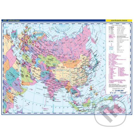 Asie - školní nástěnná politická mapa 1:10 mil./136x96 cm (Kartografie Praha). Kartografie Praha, 2006 Asie - školní nástěnná politická mapa 1:10 mil./136x96 cm (Kartografie Praha). Kartografie Praha, 2006