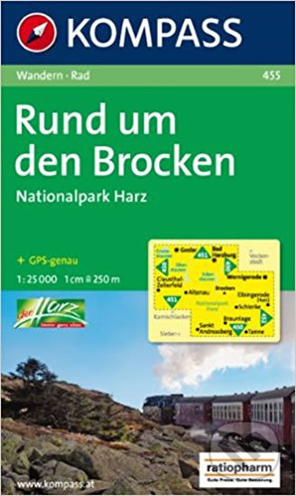 Brocken,Nationalpark Harz 1:25T, Kompass, 2013