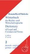 Wörterbuch der Rechts- und Wirtschaftssprache 2. (Deutsch – Englisch) - Alfred Byrd, B. Sharon Thielecke a kolektív, C. H. Beck DE, 2002