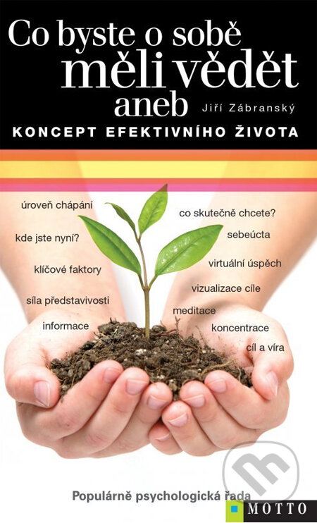 Kniha: Co byste o sobě měli vědět aneb Koncept efektivního života (Jiří Zábranský). Motto, 2012 Kniha: Co byste o sobě měli vědět aneb Koncept efektivního života (Jiří Zábranský). Motto, 2012