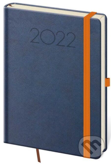 Diář 2022 New Praga - modrý, denní, A5, Helma365, 2021