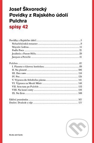 Kniha: Povídky z Rajského údolí. Pulchra (Josef Škvorecký). Books and Cards, 2021 Kniha: Povídky z Rajského údolí. Pulchra (Josef Škvorecký). Books and Cards, 2021