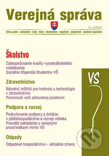 E-kniha: Verejná správa č. 11-12 / 2021 - Školstvo, odpady, zdravotníctvo (Poradca s.r.o.). Poradca s.r.o. E-kniha: Verejná správa č. 11-12 / 2021 - Školstvo, odpady, zdravotníctvo (Poradca s.r.o.). Poradca s.r.o.