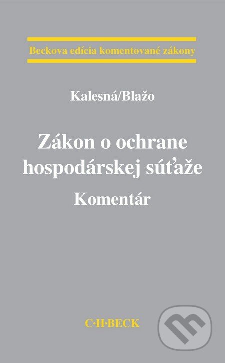 Kniha: Zákon o ochrane hospodárskej súťaže (C. H. Beck). C. H. Beck, 2012 Kniha: Zákon o ochrane hospodárskej súťaže (C. H. Beck). C. H. Beck, 2012