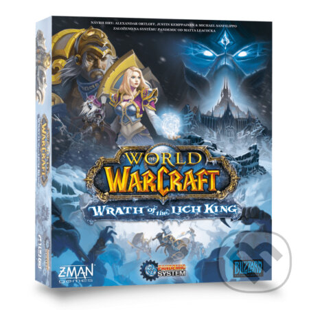 Spoločenská hra: World of Warcraft: Wrath of the Lich King CZ (Alexandar Ortloff, Justin Kemppainen a Michael Sanf). Blackfire, 2021 Spoločenská hra: World of Warcraft: Wrath of the Lich King CZ (Alexandar Ortloff, Justin Kemppainen a Michael Sanf). Blackfire, 2021
