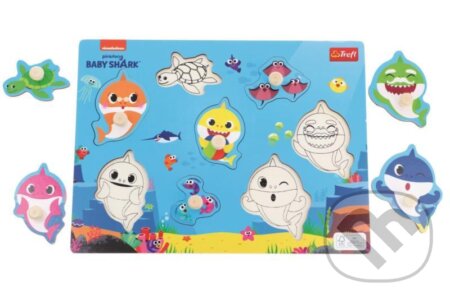 Puzzle: Dřevěná vkládačka: Baby Shark (Trefl). Trefl, 2021 Puzzle: Dřevěná vkládačka: Baby Shark (Trefl). Trefl, 2021